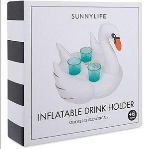 Sunnylife Party Supplies - Swan Inflatable Drink Holder for Summer Pool Party Sunnylife Party Supplies - Swan Inflatable Drink Holder for Summer Pool Party
